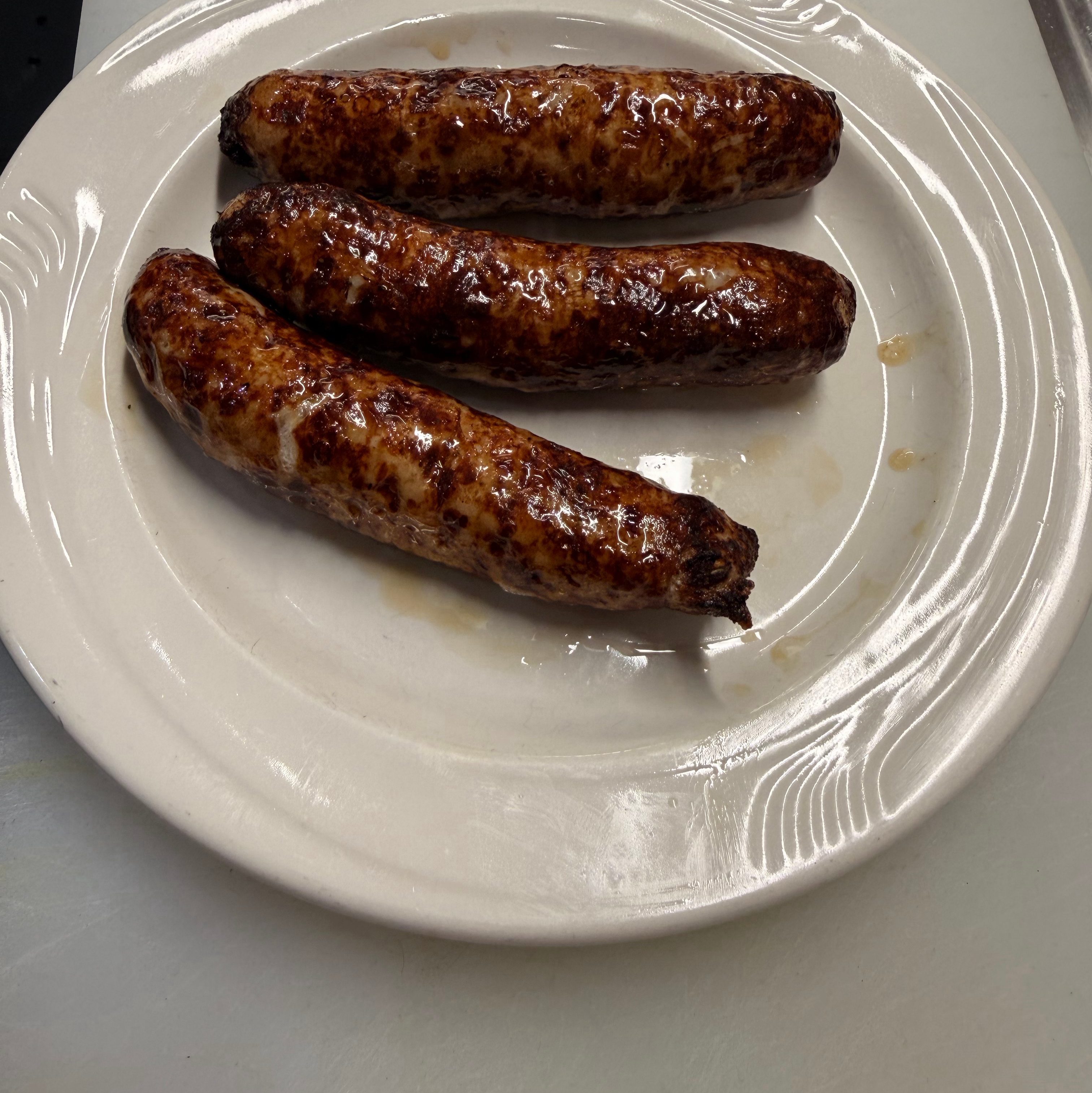 Two Chicken Apple Sausages.