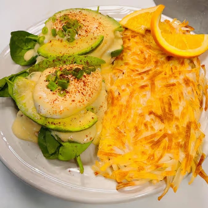 Vegetarian Eggs Benedict.