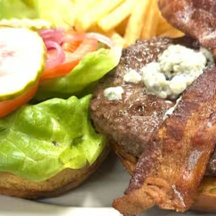 Bacon & Bleu Burger.
