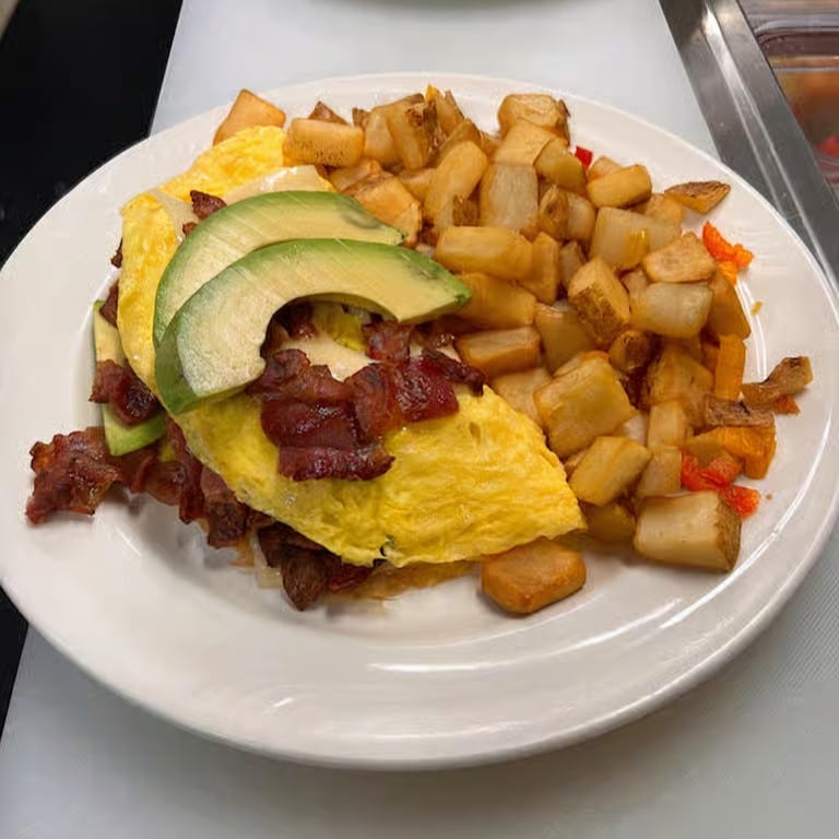Bacon & Avocado Omelet.