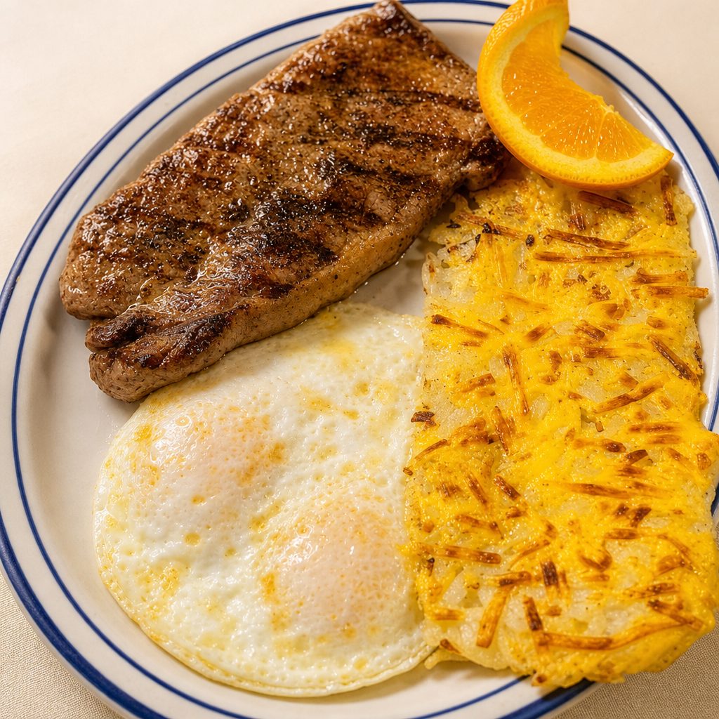 New York Steak & Eggs.
