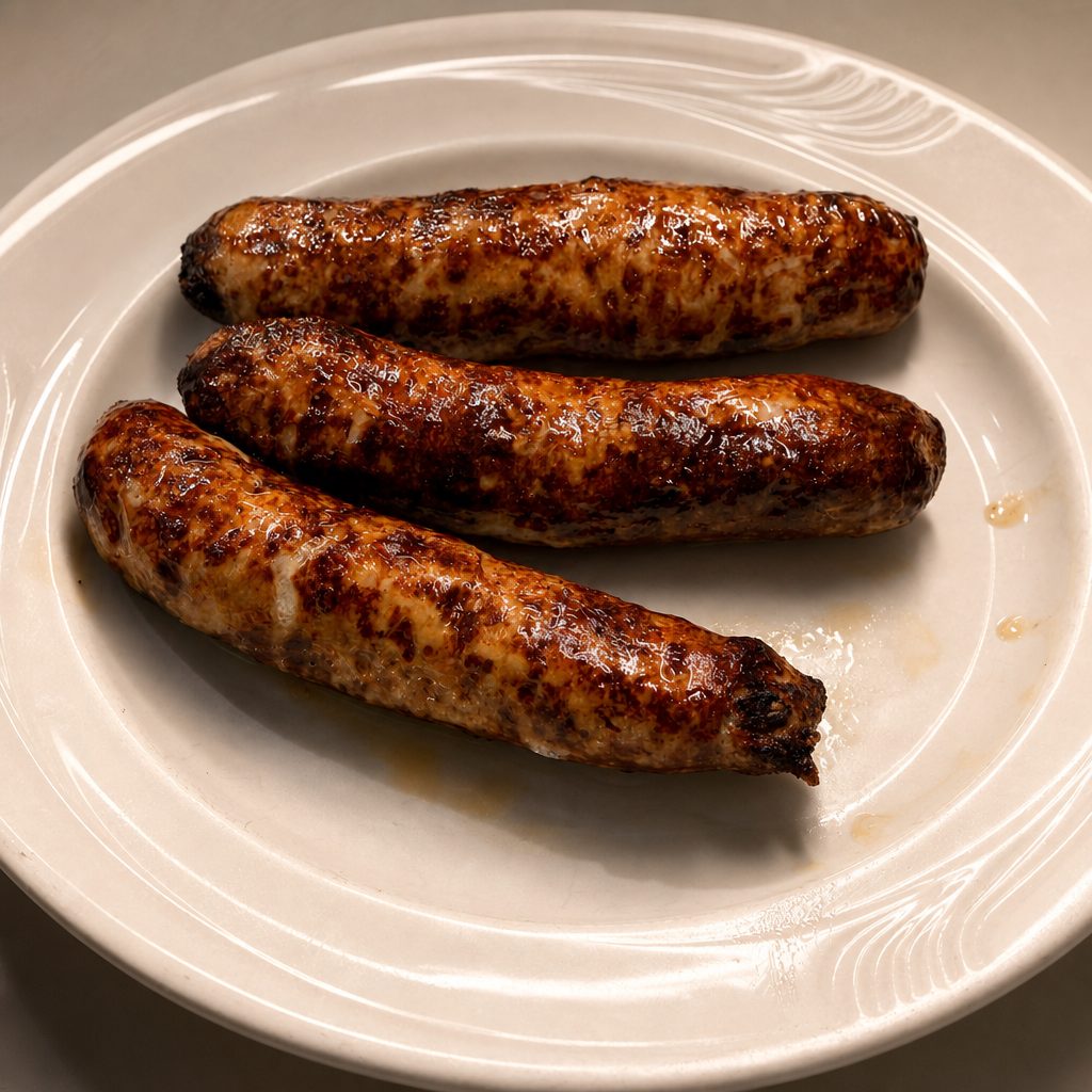 Two Chicken Apple Sausages.