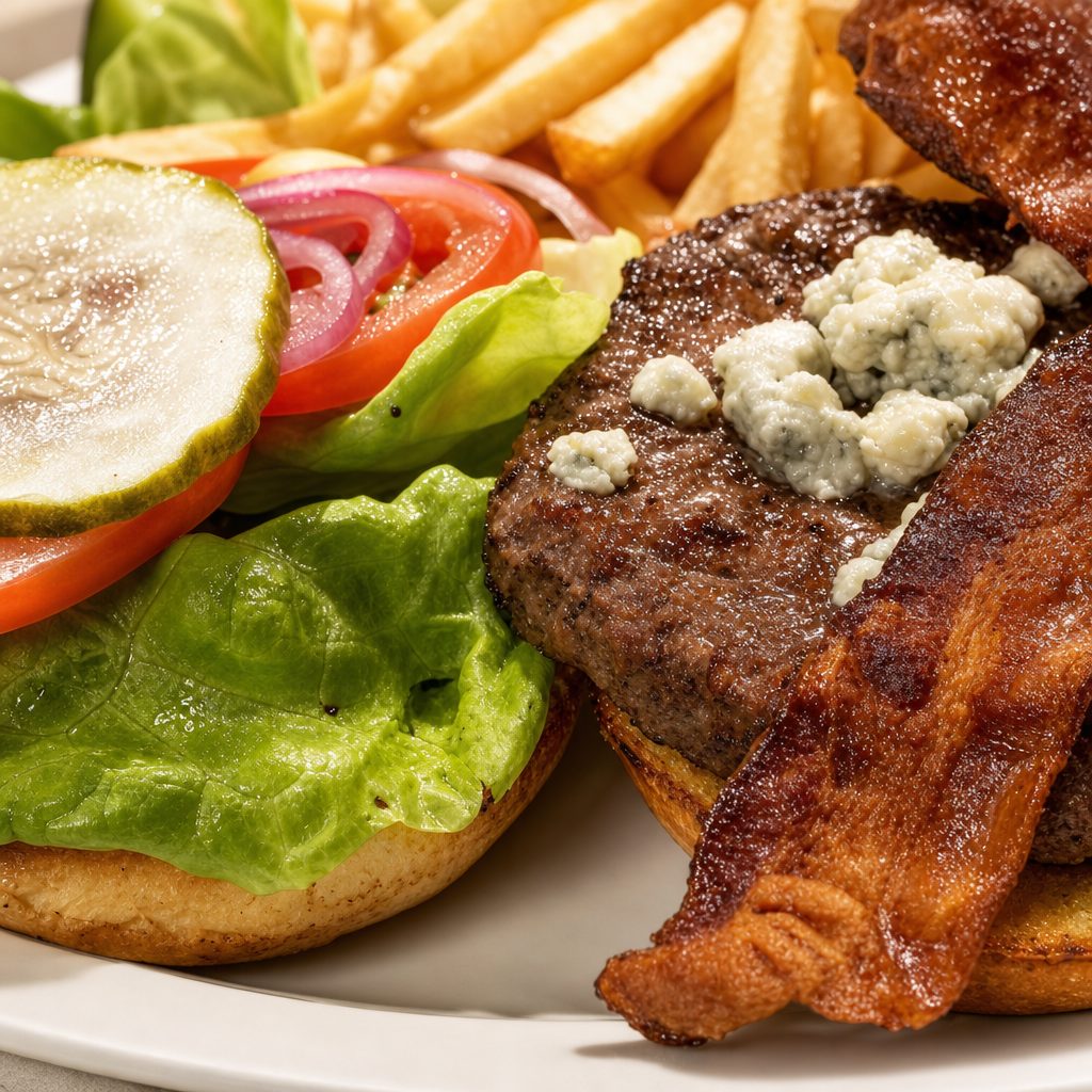 Bacon & Bleu Burger.