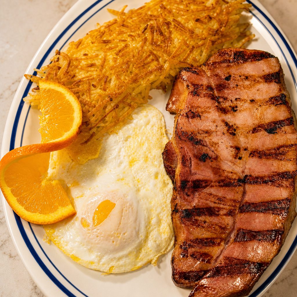 Applewood Smoked Ham Steak.