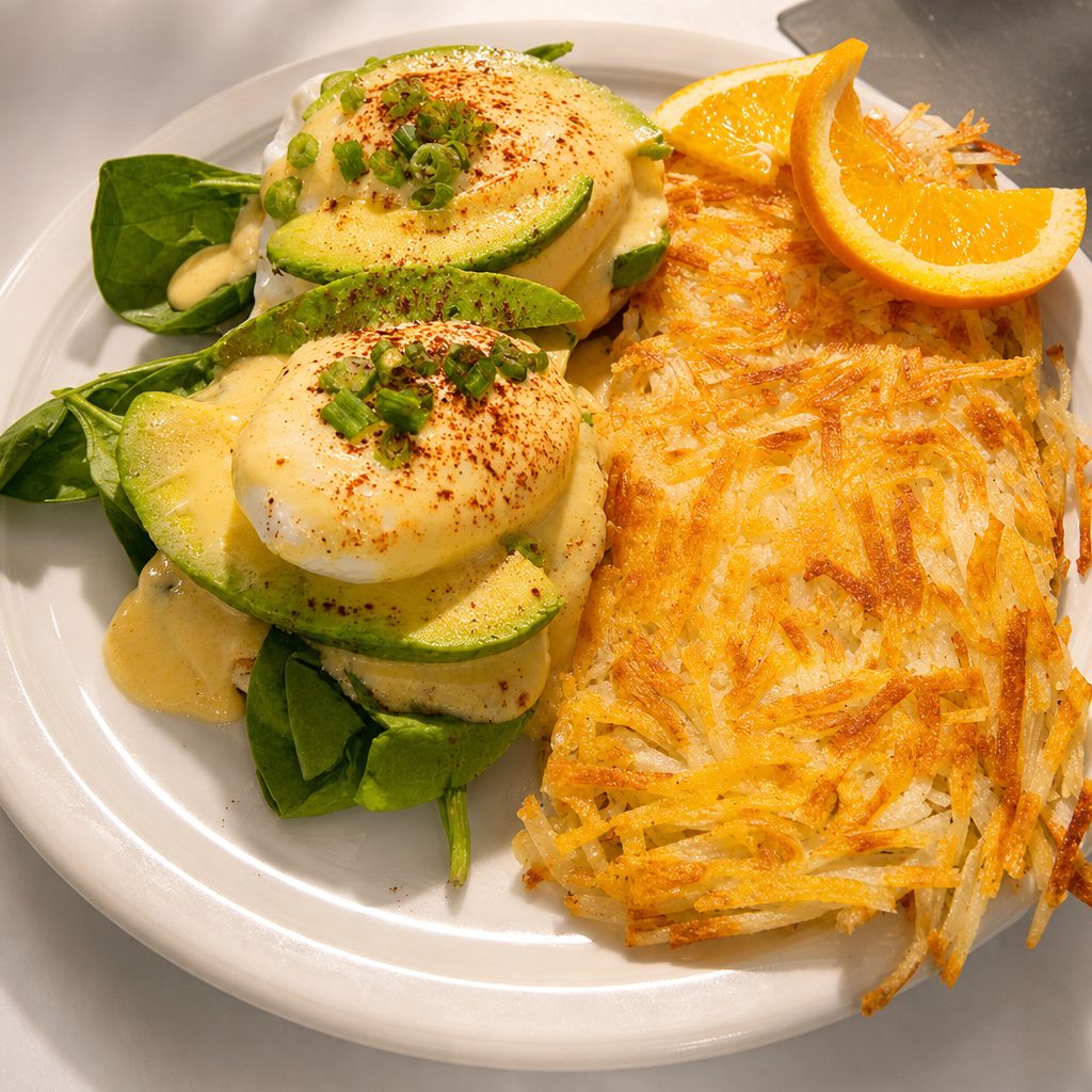 Vegetarian Eggs Benedict.